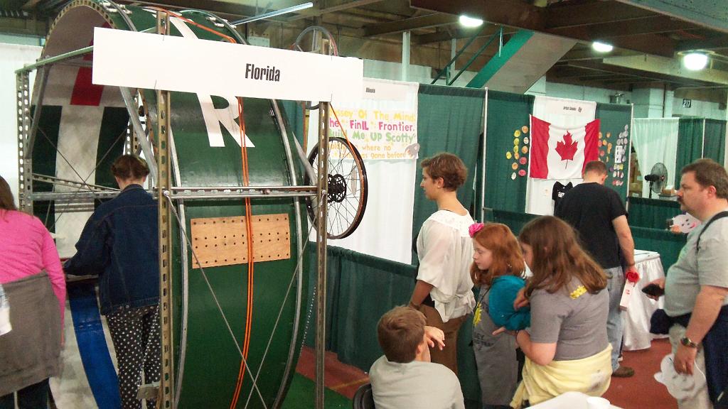 100_0205.JPG - Florida's booth at the Creativity Festival. 2013 Odyssey of the Mind world finals.